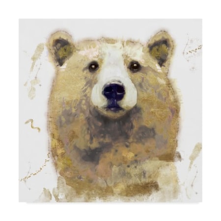 Color Bakery 'Golden Forest Bear' Canvas Art,18x18